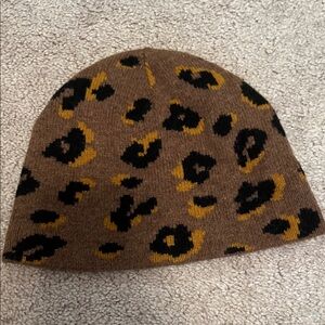 Madewell Cheetah Print Knit Beanie